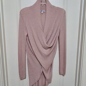 Jennifer Lopez Pink Glitter Metallic Lightweight Sweater Top, Small